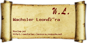 Wachsler Leonóra névjegykártya